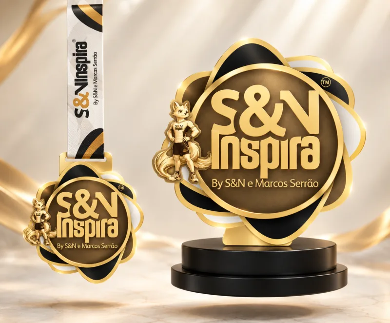 Medalha de participação e troféu S&N Inspira